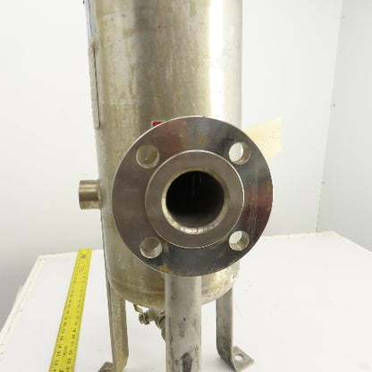 Pall Stainless Steel Cartridge Filter Housing 2.165" Flanged Ports 265PSIG