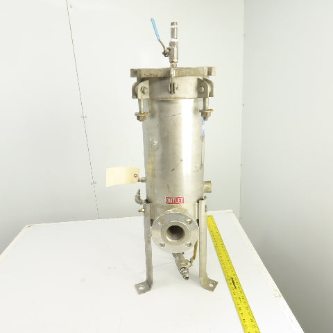 Pall Stainless Steel Cartridge Filter Housing 2.165" Flanged Ports 265PSIG