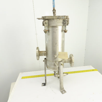 Pall Stainless Steel Cartridge Filter Housing 2.165" Flanged Ports 265PSIG