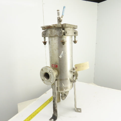 Pall Stainless Steel Cartridge Filter Housing 2.165" Flanged Ports 265PSIG