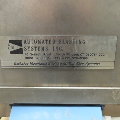 Automated Blasting Auto 4x4 Vaqua Wet Blast System 230/460V 3PH (NEEDS REPAIR)