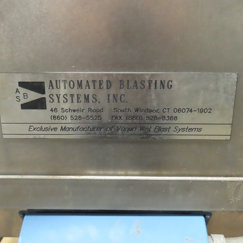 Automated Blasting Auto 4x4 Vaqua Wet Blast System 230/460V 3PH (NEEDS REPAIR)