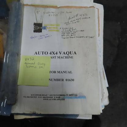 Automated Blasting Auto 4x4 Vaqua Wet Blast System 230/460V 3PH (NEEDS REPAIR)