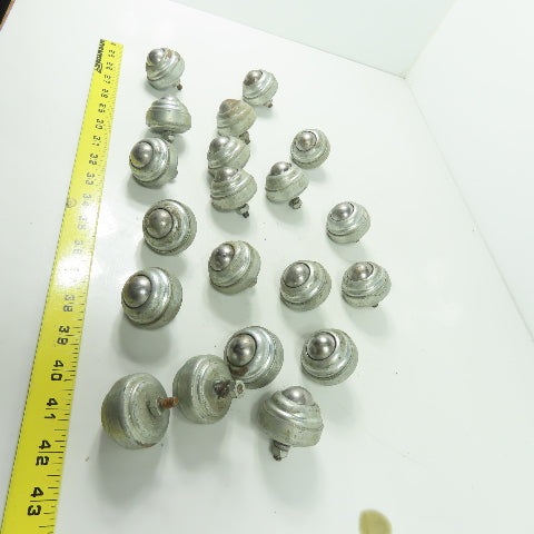 1-3/4" OD Threaded Ball Transfer Stud Mount Conveyor Roller Lot Of 20