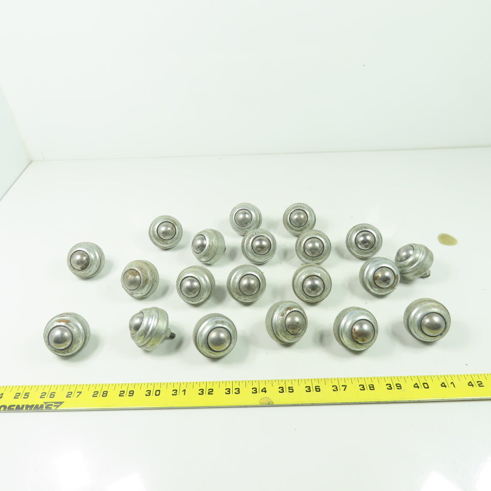 1-3/4" OD Threaded Ball Transfer Stud Mount Conveyor Roller Lot Of 20