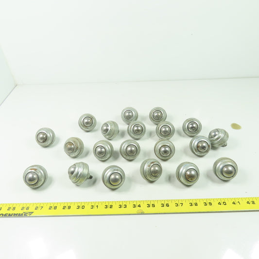 1-3/4" OD Threaded Ball Transfer Stud Mount Conveyor Roller Lot Of 20