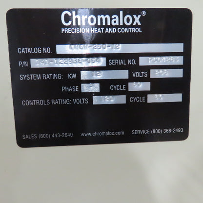 Chromalox CWGW-250-12 12kW Fluid Heat Transfer System 208V ONLY 3PH