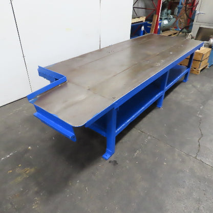 120" x 48" W Welding Layout Fabrication Jig Table 1/2" Thick Steel Top 35" Tall