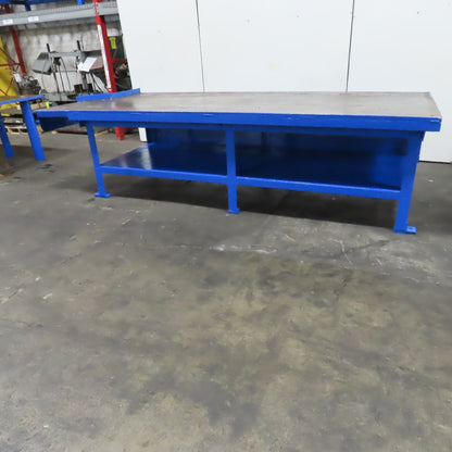 120" x 48" W Welding Layout Fabrication Jig Table 1/2" Thick Steel Top 35" Tall
