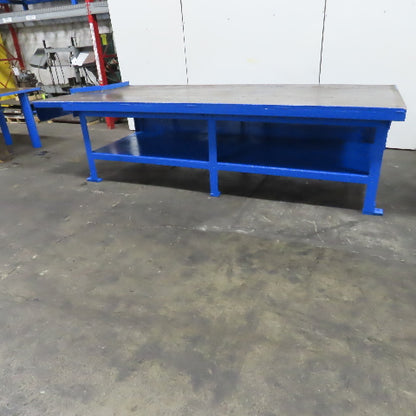 120" x 48" W Welding Layout Fabrication Jig Table 1/2" Thick Steel Top 35" Tall