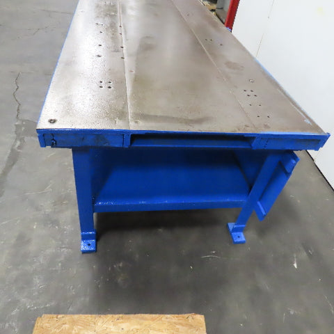120" x 48" W Welding Layout Fabrication Jig Table 1/2" Thick Steel Top 35" Tall