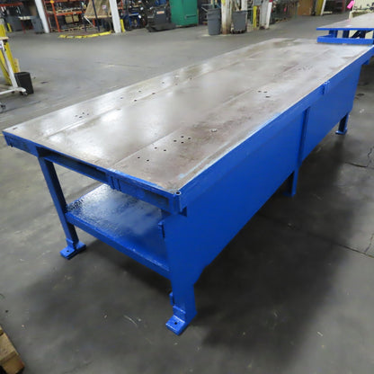120" x 48" W Welding Layout Fabrication Jig Table 1/2" Thick Steel Top 35" Tall