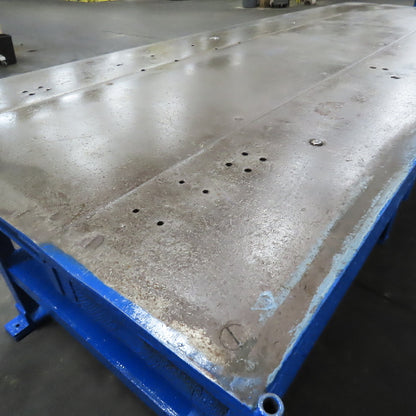120" x 48" W Welding Layout Fabrication Jig Table 1/2" Thick Steel Top 35" Tall