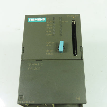 Siemens 1P 6ES7 315-2AF03-0AB0 Simatic S7-300 Controller Module 24VDC Input 0.9A