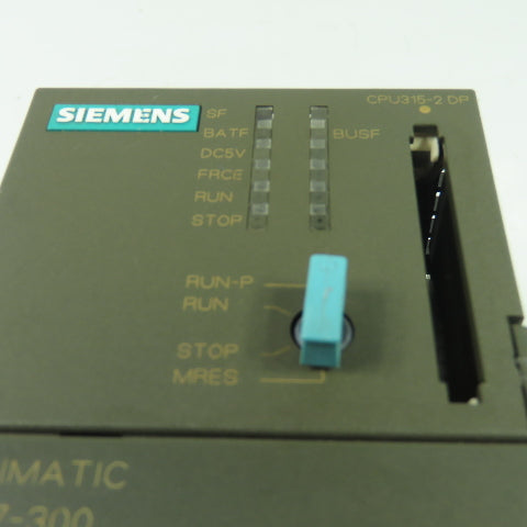 Siemens 1P 6ES7 315-2AF03-0AB0 Simatic S7-300 Controller Module 24VDC Input 0.9A