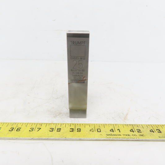 Trumpf 824315 EV023-W12 Brake Press Die 86° 25mm Wide R1.00 H=100mm Laser dur