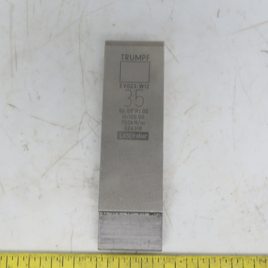 Trumpf 824318 EV023-W12 Brake Press Die 86° 35mm Wide R1.00 H=100mm Laser dur