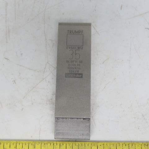 Trumpf 824318 EV023-W12 Brake Press Die 86° 35mm Wide R1.00 H=100mm Laser dur