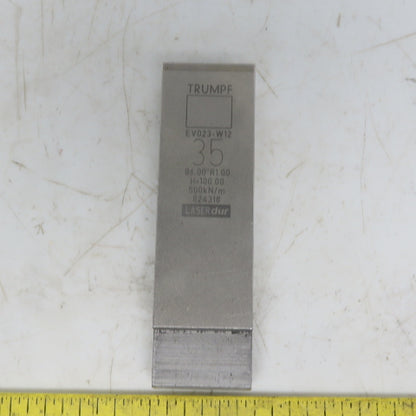 Trumpf 824318 EV023-W12 Brake Press Die 86° 35mm Wide R1.00 H=100mm Laser dur