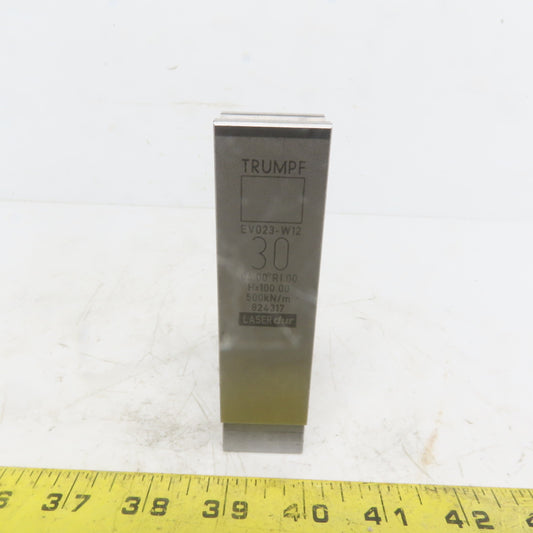 Trumpf 824317 EV023-W12 Brake Press Die 86° 30mm Wide R1.00 H=100mm Laser dur