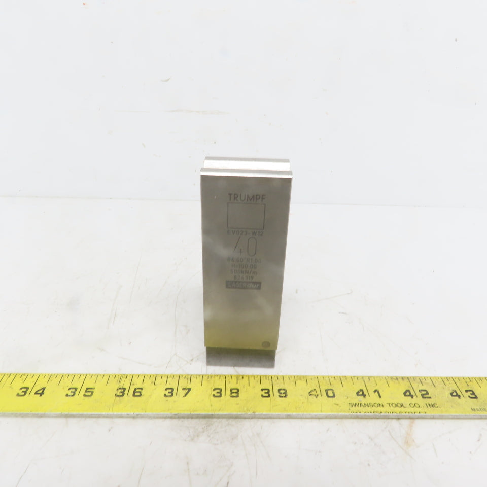 Trumpf 824319 EV023-W12 Brake Press Die 86° 40mm Wide R1.00 H=100mm Laser dur