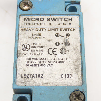 Micro Switch LSZ7A1A2 600VAC 10A Cam Roller Limit Switch Straight Arm