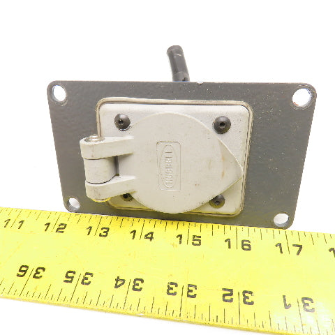 Hubbell 20A 125V Single Gang Wet Location Marine Outlet