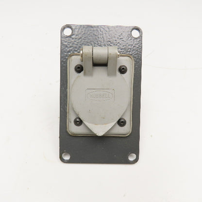 Hubbell 20A 125V Single Gang Wet Location Marine Outlet