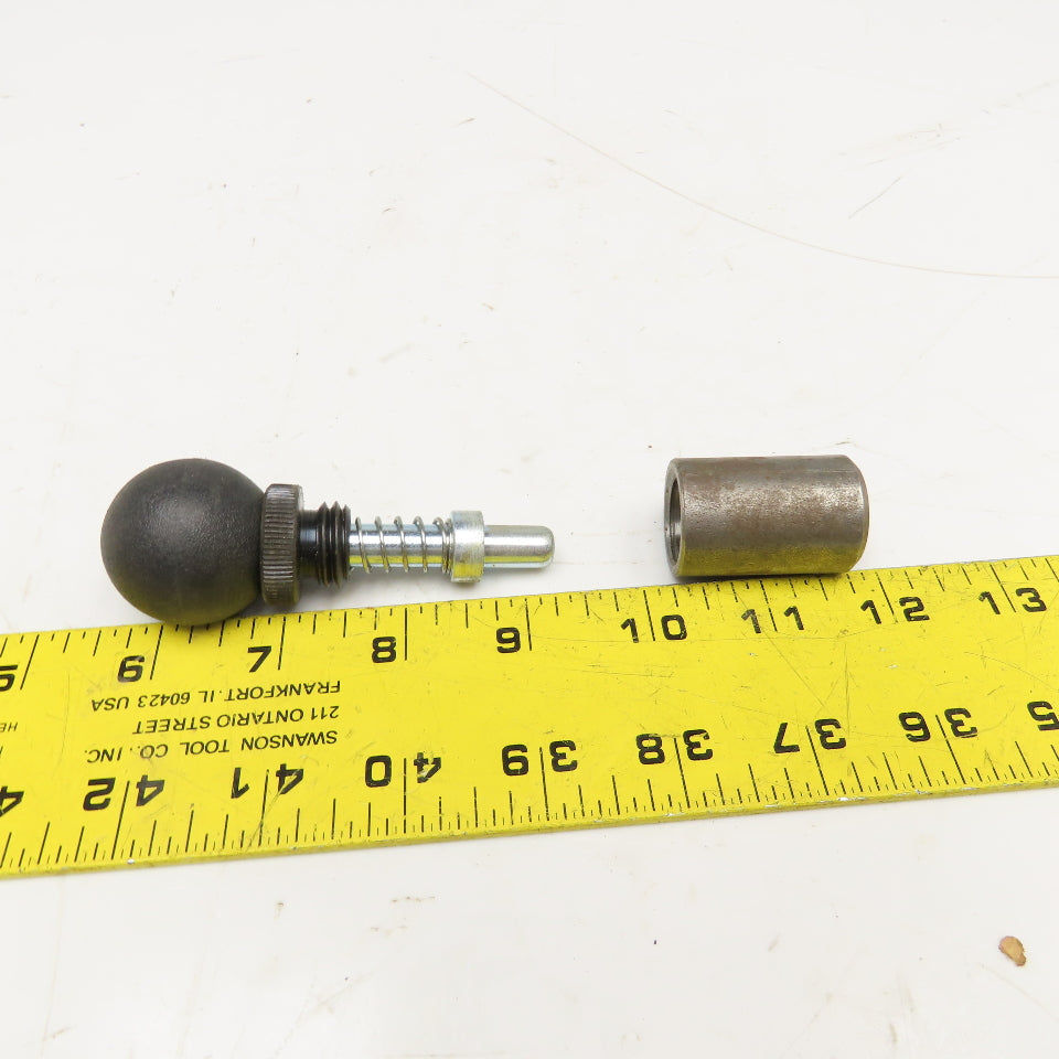 3/8" Diam x 5/8" Long Spring Loaded Ball Knob Locking Bolt