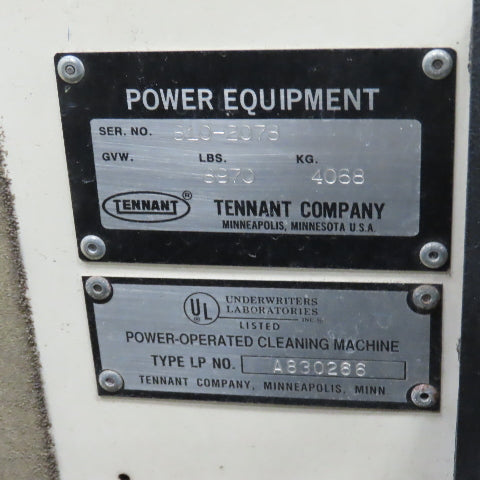 Tennant 810 Rider Parking Lot Floor Industrial Warehouse Sweeper LP-Needs Repair
