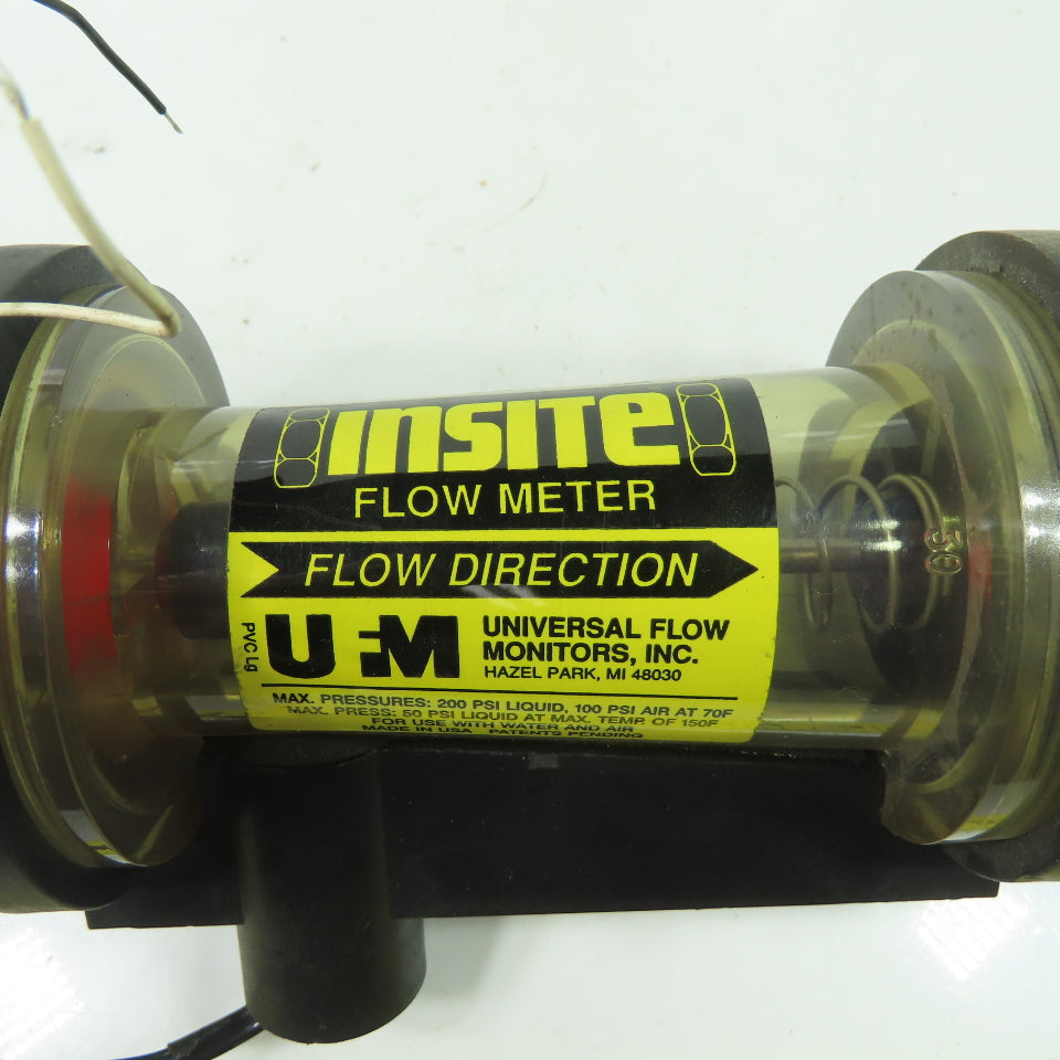 UFM PVC Lg Insite Inline Flow Meter 200PSI 0-30GPM