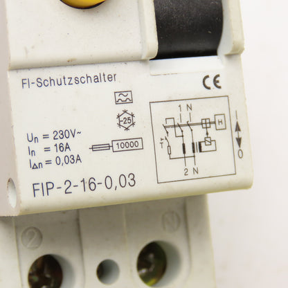 Klockner Moeller FIP-2-16-0.03 16A 230V 2 Pole Circuit Breaker