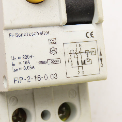 Klockner Moeller FIP-2-16-0.03 16A 230V 2 Pole Circuit Breaker