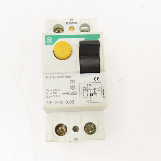 Klockner Moeller FIP-2-16-0.03 16A 230V 2 Pole Circuit Breaker