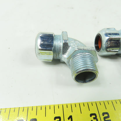 Thomas & Betts 1/2" 90° Elbow Liquid Tight Connecters Lot Of 4
