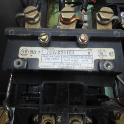 Allen Bradley 712-CSB25 Size 2 Combination Starter 120V Controls 25HP Max 600V