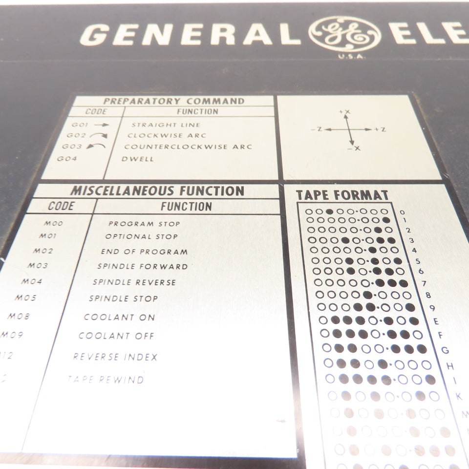 General Electric 3N7800CS104C1 Century Mark 550 Control Panel