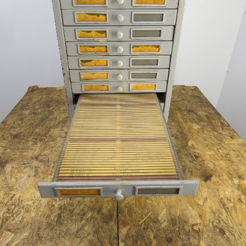 Datavue Vintage 18 Drawer Flat File Blueprint Plans Map File Cabinet 25x11.5x24"