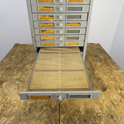 Datavue Vintage 18 Drawer Flat File Blueprint Plans Map File Cabinet 25x11.5x24"