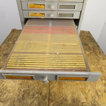 Datavue Vintage 18 Drawer Flat File Blueprint Plans Map File Cabinet 25x11.5x24"