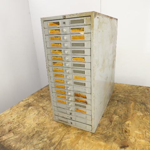 Datavue Vintage 18 Drawer Flat File Blueprint Plans Map File Cabinet 25x11.5x24"
