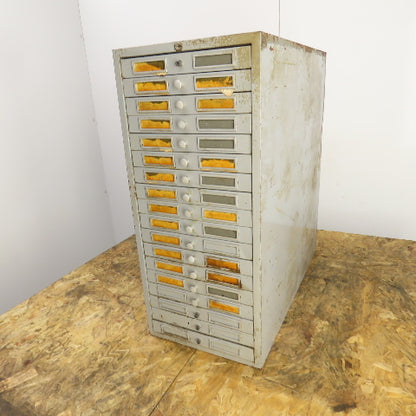 Datavue Vintage 18 Drawer Flat File Blueprint Plans Map File Cabinet 25x11.5x24"