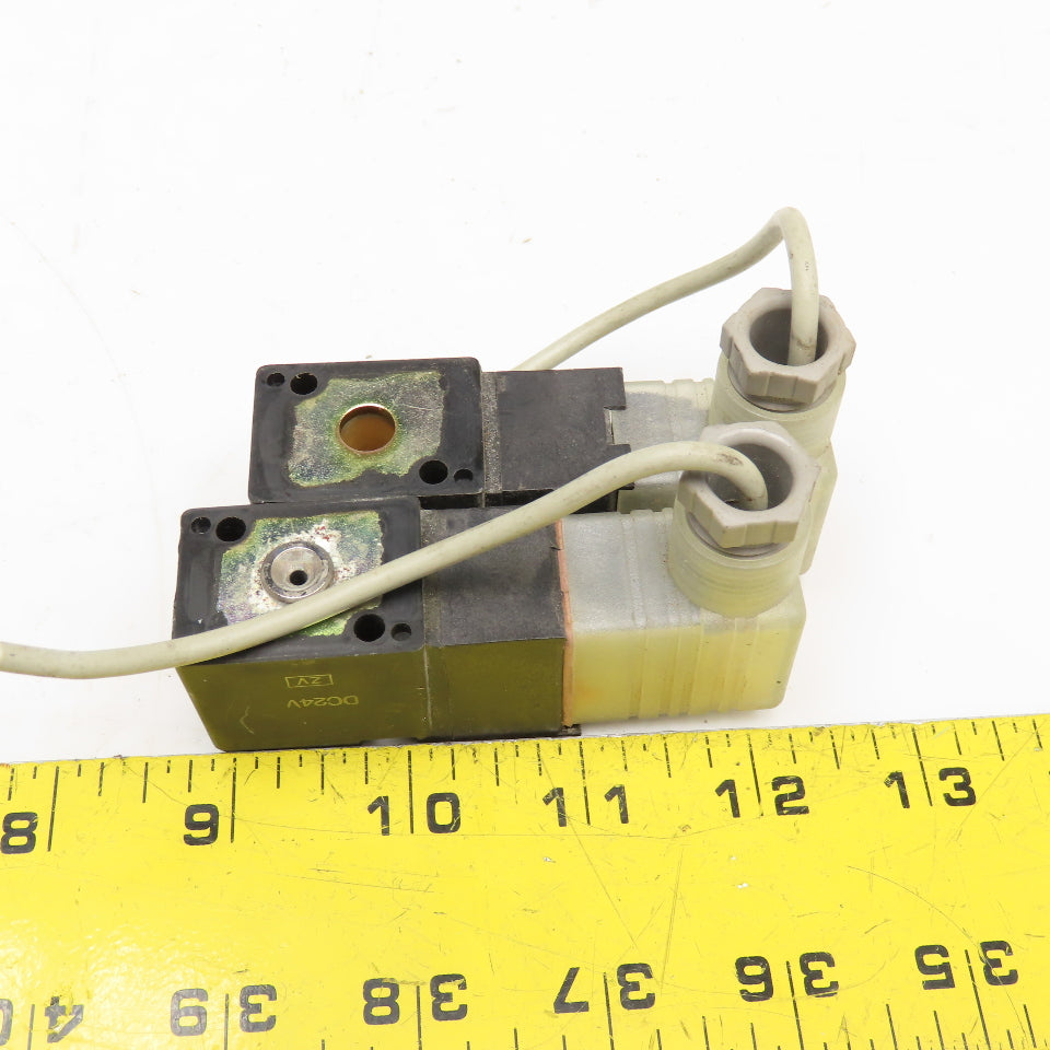 SMC EVT307V Solenoid Coil 24VDC Lot Of 2