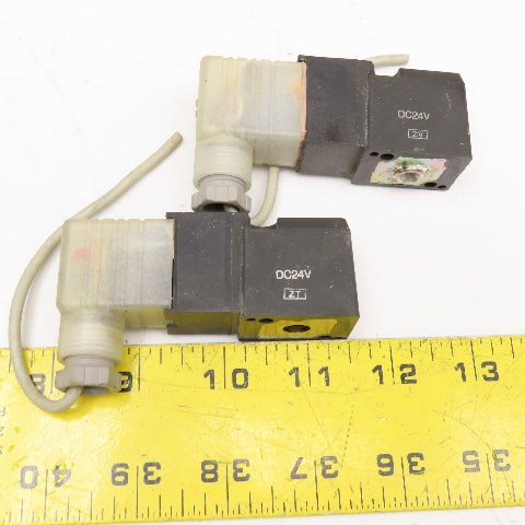 SMC EVT307V Solenoid Coil 24VDC Lot Of 2