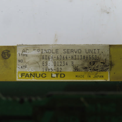 Fanuc A06B-6064-H313#H550 AC Spindle Servo Unit