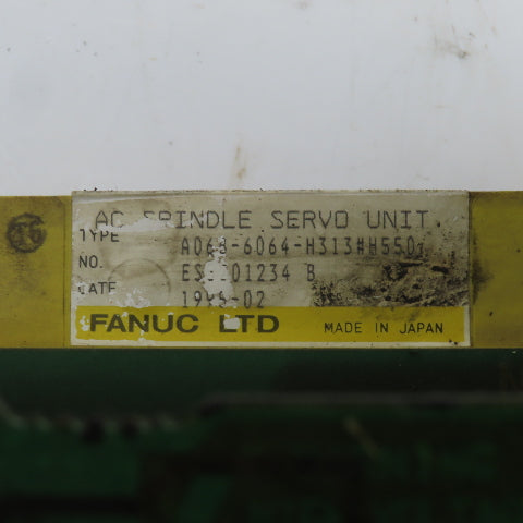 Fanuc A06B-6064-H313#H550 AC Spindle Servo Unit