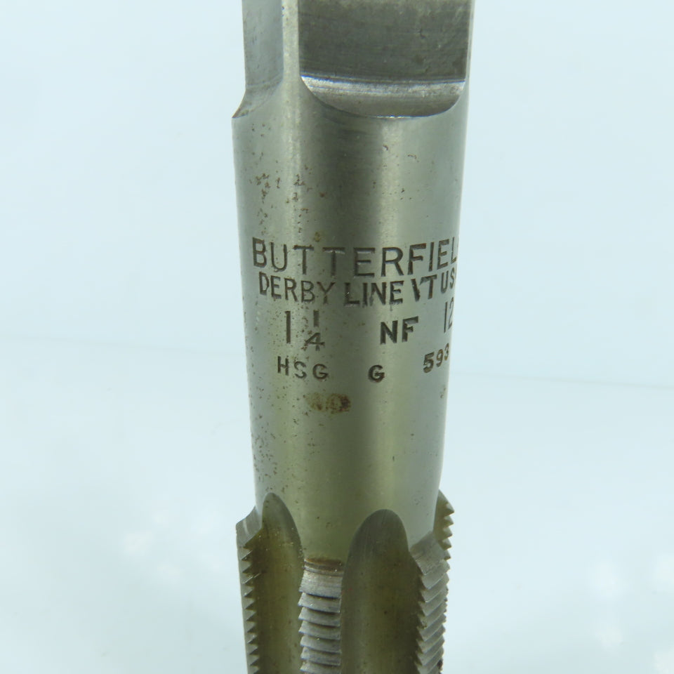Butterfield 1-1/4"-12 NF HSG 6-Flute Straight Bottoming Tap 5-3/4" OAL USA