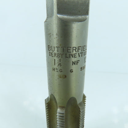 Butterfield 1-1/4"-12 NF HSG 6-Flute Straight Bottoming Tap 5-3/4" OAL USA