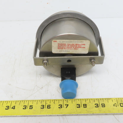 Helicold E3P$H3A000000 Pressure Gauge Back mount 3-1/2" 0-1500PSI