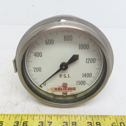Helicold E3P$H3A000000 Pressure Gauge Back mount 3-1/2" 0-1500PSI